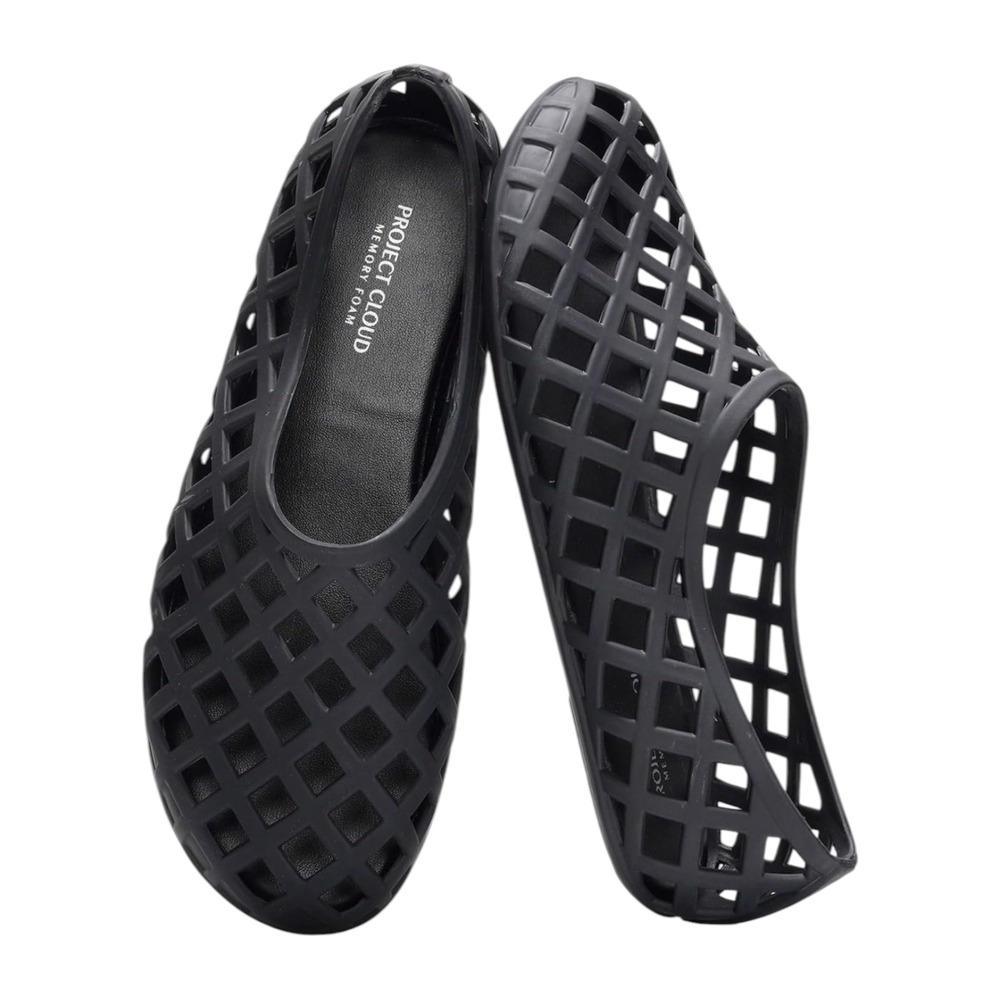 Project Cloud Jellz Waterproof Ballet Flats Black Size 8 Like New